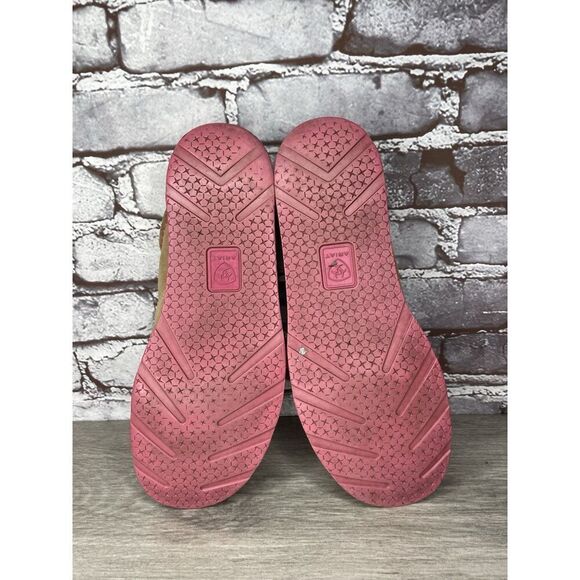 Ariat Cruiser Shoes Tan Suede Pink Slip On Loafer Flat Casual Women Sz 10B US/41 - Picture 6 of 16